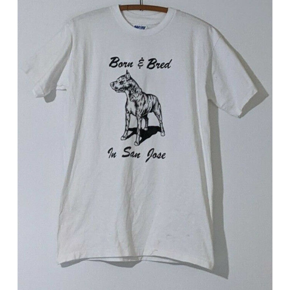 Born And Bred In San Jose T-shirt Large Pitbull Single Stitch USA Made Cotton